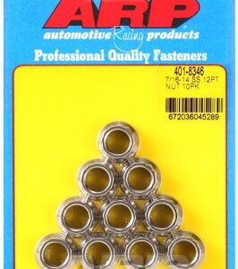 arp 7/16 14 ss 12pt nut kit