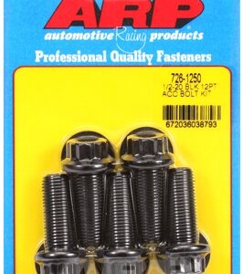 arp bolt kit 1/2 20 x 1.250 black oxide 12pt