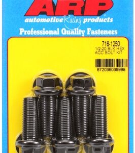 arp bolt kit 1/2 20 x 1.250 black oxide hex