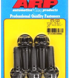 arp bolt kit m12 x 1.75 x 35 black oxide 12pt