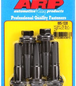 arp bolt kit m12 x 1.75 x 50 black oxide hex