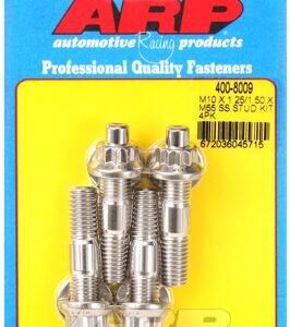 arp m10 x 1.25/1.50 x 55mm broached stud kit 4pcs