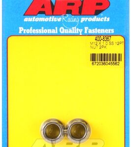 arp m12 x 1.00 (m14 wr) ss 12pt nut kit