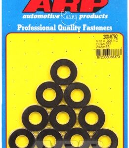 arp m12 x 25 .27mm od .120"th black washers (10pcs)