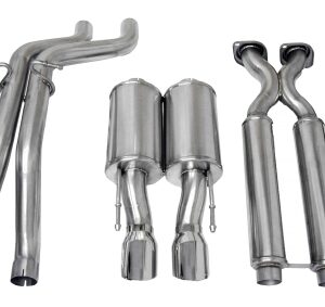 corsa cat back 2.5" dual center rear single 4" cherokee 6.1