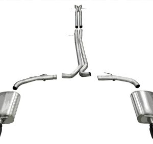 corsa cat back 2.5" dual rear single 4.0" taurus sho 10 19
