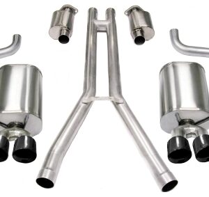 corsa cat back 2.5" dual rear twin 3.5" cadillac xlr 04 08