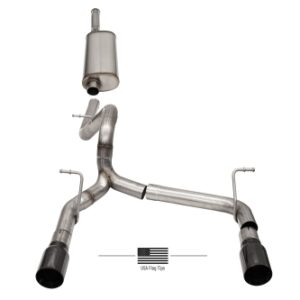corsa cat back 2.75" dual rear dual outlet 4" wrangler 07 18