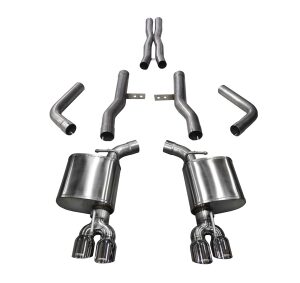corsa cat back 2.75 dual rear twin 3.5" challenger 6.2 15 22