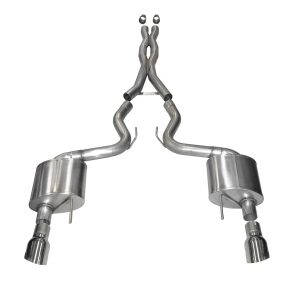 corsa cat back 3.0" dual rear single 4.0" mustang 5.0 15 17