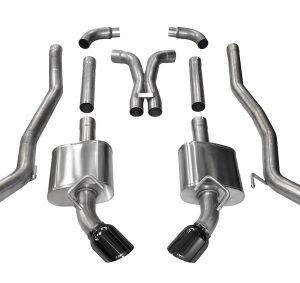 corsa cat back 3.0" dual rear single 4.5" camaro 6.2 10 15