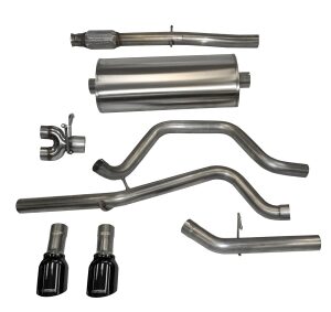 corsa cat back 3.0" dual rear single 4" silverado 5.3 14 19