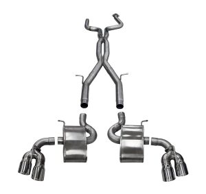 corsa cat back 3.0" dual rear twin 4.0" camaro 6.2 16 23