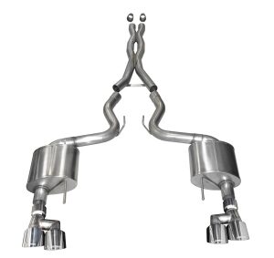 corsa cat back 3.0" dual rear twin 4.0" mustang 5.0 18 22