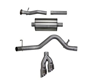 corsa cat back 3.0" single side twin 4" colorado 3.6 15 16