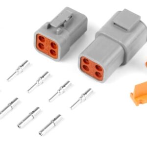 haltech plug & pins only set of deutsch dtp 4 conn (25 amp)