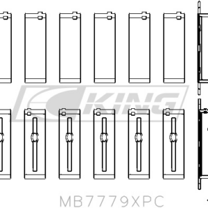 king main bearing shell bmw/toy b58