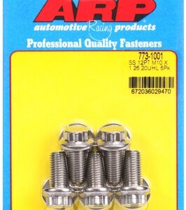 m10 x 1.25 x 20 12pt ss bolts (5pcs)