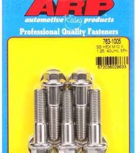 m10 x 1.25 x 40 hex ss bolts (5pcs)