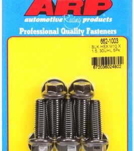 m10 x 1.50 x 30 hex black oxide bolts (5pcs)