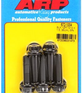 m10 x 1.50 x 35 12pt black oxide bolts (5pcs)