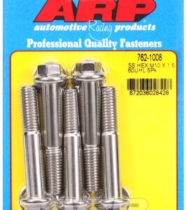 m10 x 1.50 x 60 hex ss bolts (5pcs)