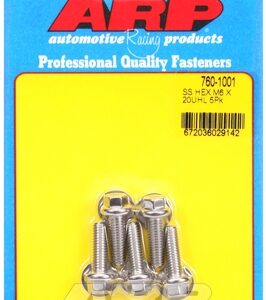 m6 x 1.00 x 20 hex ss bolts (5pcs)