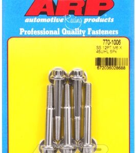 m6 x 1.00 x 45 12pt ss bolts (5pcs)