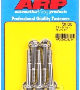 m6 x 1.00 x 45 hex ss bolts (5pcs)