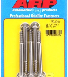 m6 x 1.00 x 65 12pt ss bolts (5pcs)