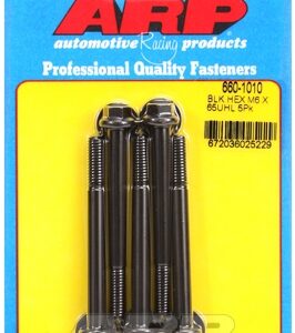 m6 x 1.00 x 65 hex black oxide bolts (5pcs)