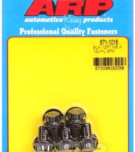 m8 x 1.25 x 12 12pt black oxide bolts (5pcs)
