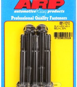 m8 x 1.25 x 65 hex black oxide bolts (5pcs)
