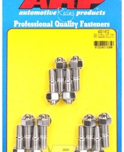 "sb chevy 3/8"" hex ss header stud kit"