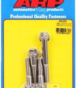 sb chevy hex short water pump bolt kit