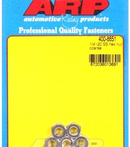 "1/4"" 20 ss coarse hex nut kit" (5pcs)
