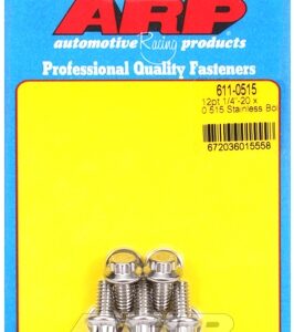 "1/4"" 20 x 0.515 12pt ss bolts" (5pcs)