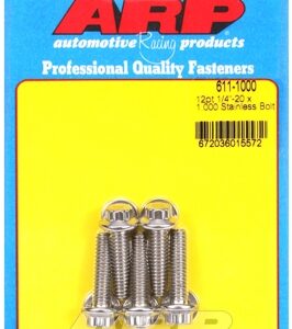 "1/4"" 20 x 1.000 12pt ss bolts" (5pcs)