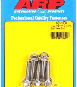 "1/4"" 20 x 1.000 hex ss bolts" (5pcs)