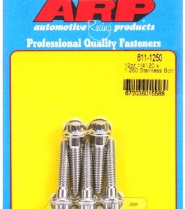 "1/4"" 20 x 1.250 12pt ss bolts" (5pcs)
