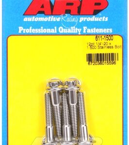 "1/4"" 20 x 1.500 12pt ss bolts" (5pcs)