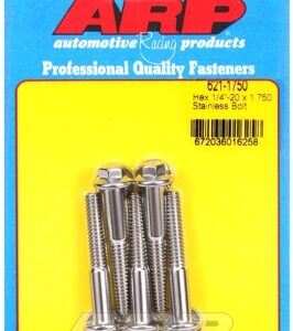 "1/4"" 20 x 1.750 hex ss bolts" (5pcs)