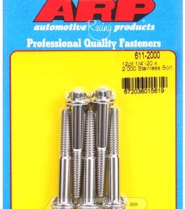 "1/4"" 20 x 2.000 12pt ss bolts" (5pcs)