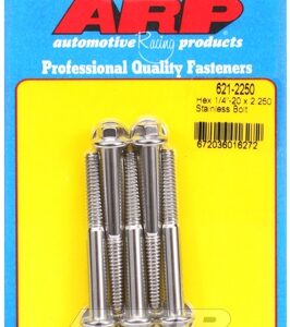 "1/4"" 20 x 2.250 hex ss bolts" (5pcs)