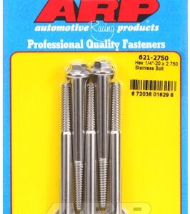 "1/4"" 20 x 2.750 hex ss bolts" (5pcs)