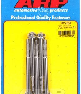 "1/4"" 20 x 3.250 12pt ss bolts" (5pcs)
