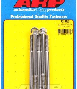 "1/4"" 20 x 3.500 hex ss bolts" (5pcs)