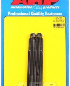 "1/4"" 20 x 4.250 hex black oxide bolts" (5pcs)