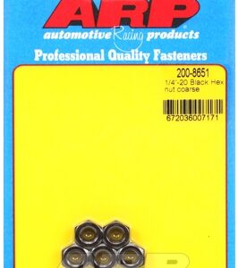 "1/4"" 28 black coarse hex nut kit" (5pcs)