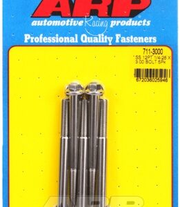 "1/4"" 28 x 3.000 12pt ss bolts" (5pcs)